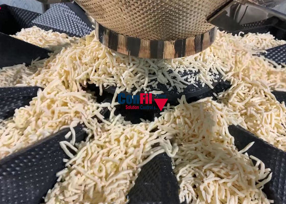 O pesador de Multihead da máquina de peso de Multihead para o queijo raspado Shredded a máquina de enchimento impermeável do queijo