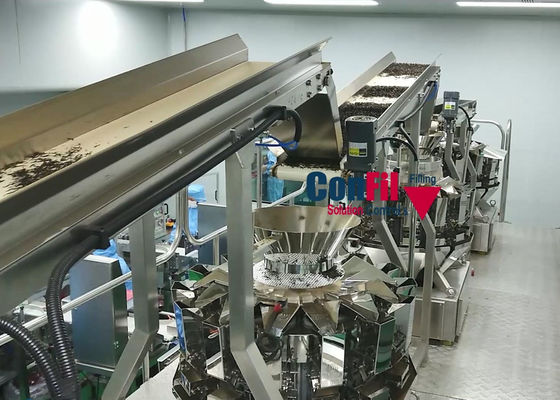 Pesador de Multihead da máquina de peso de Multihead para a máquina de enchimento ultra baixa do peso do alvo das folhas de chá