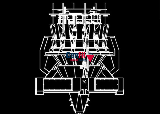 Pesador de Multihead da máquina de peso de Multihead para a máquina de enchimento impermeável espasmódica posta de conserva do alimento de Sanck