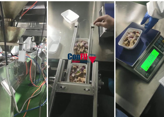 Pesador de Multihead da máquina de peso de Multihead para refeição pronta a máquina de enchimento posta de conserva do alimento impermeável