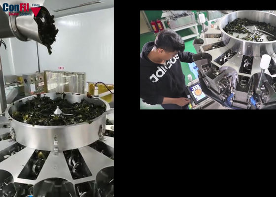 Pesador de Multihead da máquina de peso de Multihead para o alimento de mar da máquina de enchimento da alga do marisco impermeável