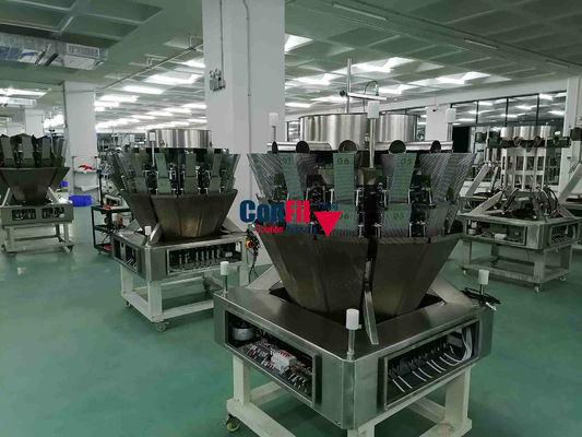 Máquina de enchimento Shredded dos alimentos frescos de Fried Chicken Multihead Weighing Machine