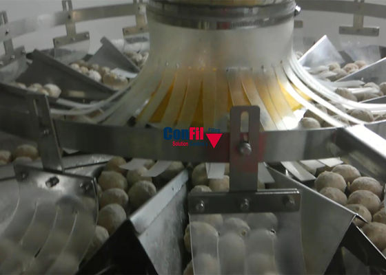 O pesador de Multihead da máquina de peso de Multihead para o alimento congelado 2.5Kg recolhe manualmente