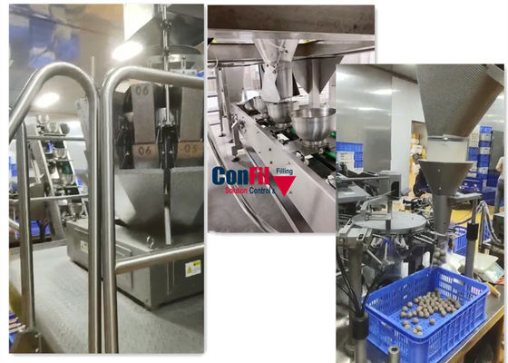 Máquina de empacotamento giratória principal do vácuo 14 para a máquina de empacotamento congelada almôndega do alimento