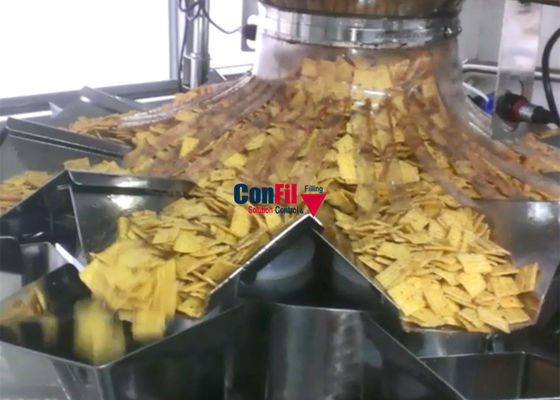 Multihead expulsou cabeça da máquina de empacotamento 14 do alimento do petisco