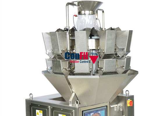 Cabeça automática do pesador 10 de Multihead do funil dobro da aleta