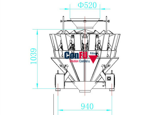 cabeça automática do pesador 14 de 2000gram Multihead