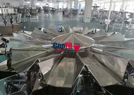 funil dobro da aleta Multihead do pesador automático principal de 2000gram 14 de aço inoxidável
