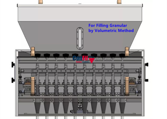Máquina vertical do selo da suficiência do formulário de 10 pistas para o líquido granulado do pó