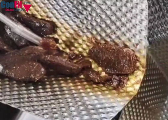 Máquina de empacotamento giratória de um vácuo de 200 gramas para a linha posta de conserva espasmódica do acondicionamento de alimentos
