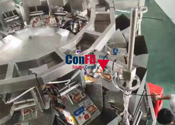 Pesador de Multihead da máquina de peso de Multihead para contar malotes ou a descarga seca do excesso de peso do alimento
