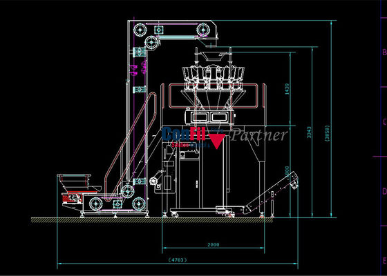 Máquina de embalagem do pesador de Multihead do CE para a linha de embalagem das peças de metal VFFS de Fasterners
