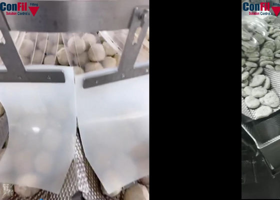 Vácuo giratório 2000 máquinas de embalagem principais do grama multi para a bola de peixes