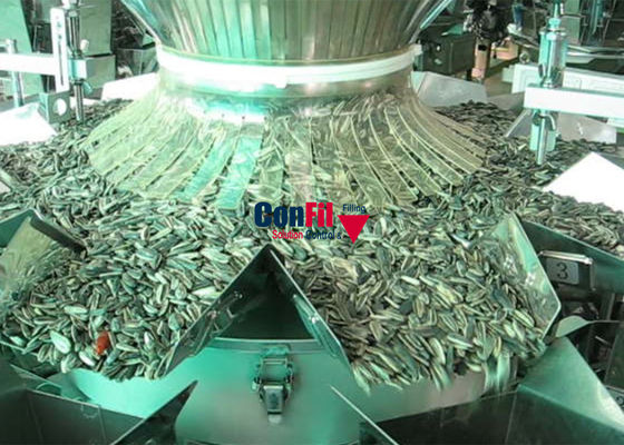 Máquina de embalagem principal do pesador de 10 Multihead para amendoins das sementes de flor de Sun
