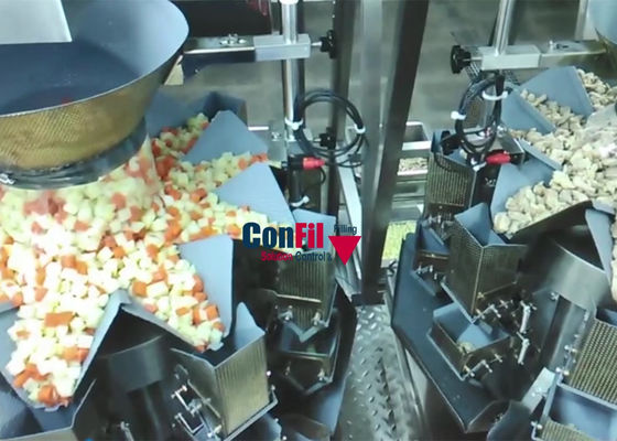 60 sacos/Min Rotary Vacuum Packaging Machine para refeição pronta o alimento posto de conserva
