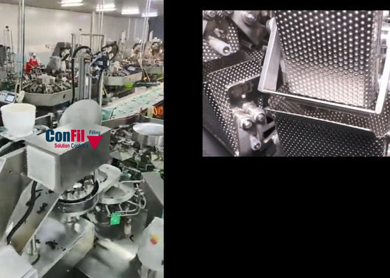 80 sacos/Min Rotary Vacuum Packaging Machine para o petisco da alga do marisco