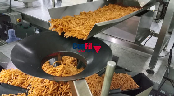 Máquina de empacotamento pegajosa do alimento do petisco de 200 gramas com enchimento do pesador de Multihead