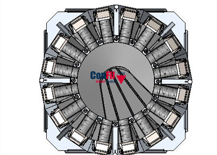 Pique - a máquina de embalagem congelada de Multihead do alimento de Multihead pesador marrom
