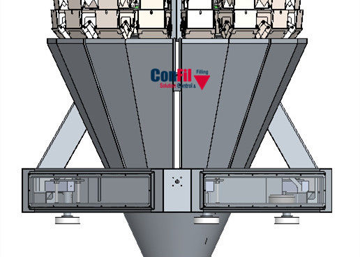 Máquina de embalagem do pesador de Multihead para o sistema de empacotamento da pepita de galinha com ROMA Thermoforming Packaging