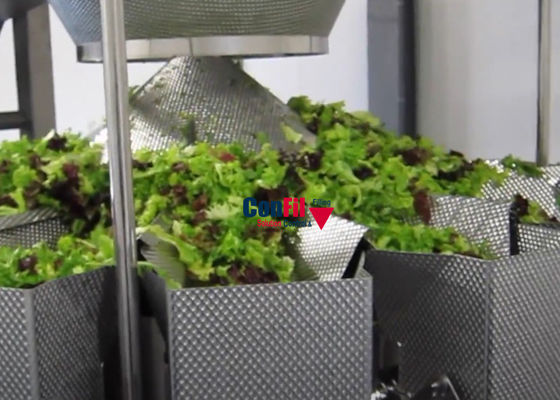 Máquina de embalagem do pesador de Multihead para a bandeja pronta vegetal do sistema de empacotamento Traysealer da alface
