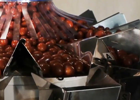 Pesador de Multihead da máquina de peso de Multihead para a framboesa e o Cherry Frozen Food Filling Machine de IQF